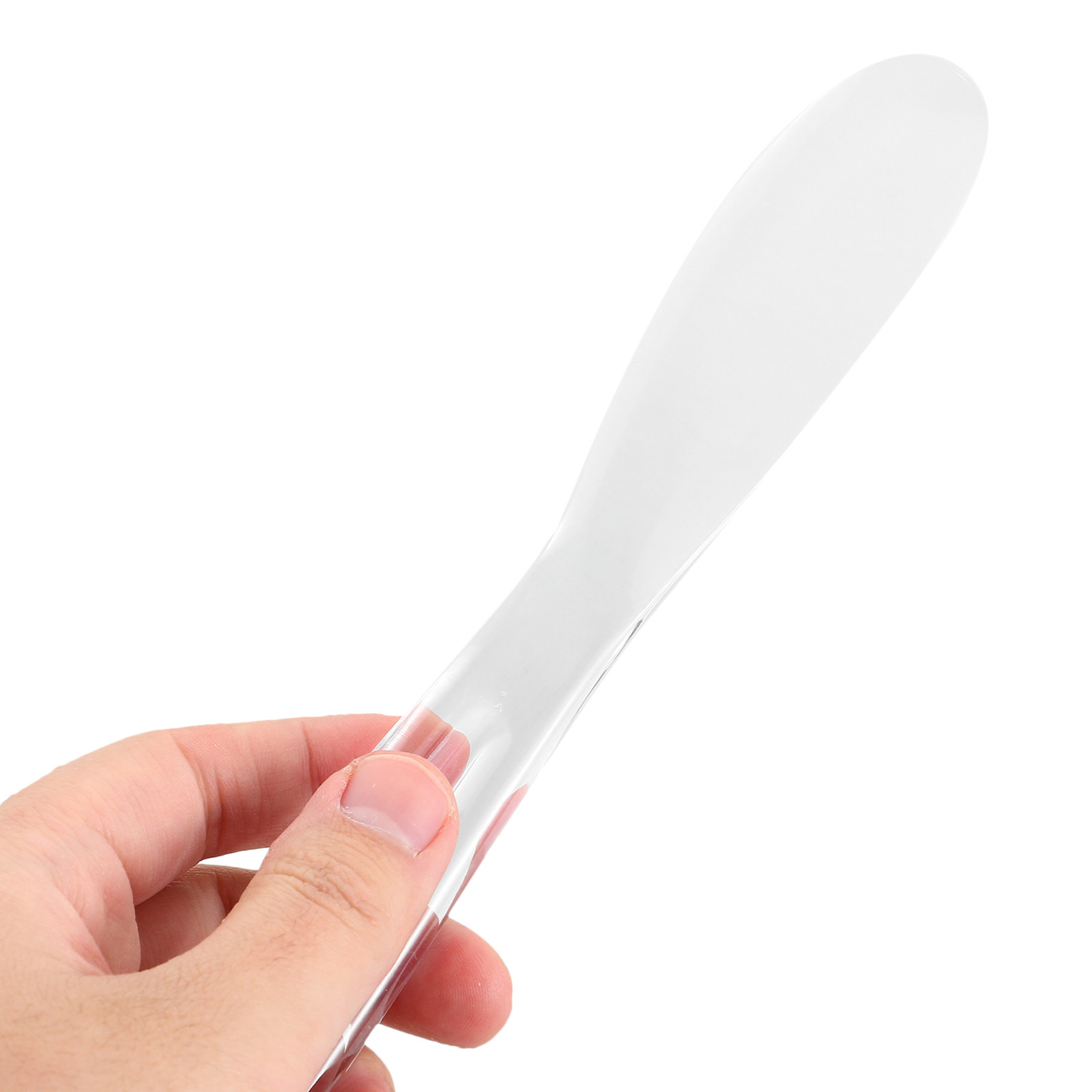 Face Mask Skincare - 8Pcs Ergonomic Clear Plastic Mask Spatula