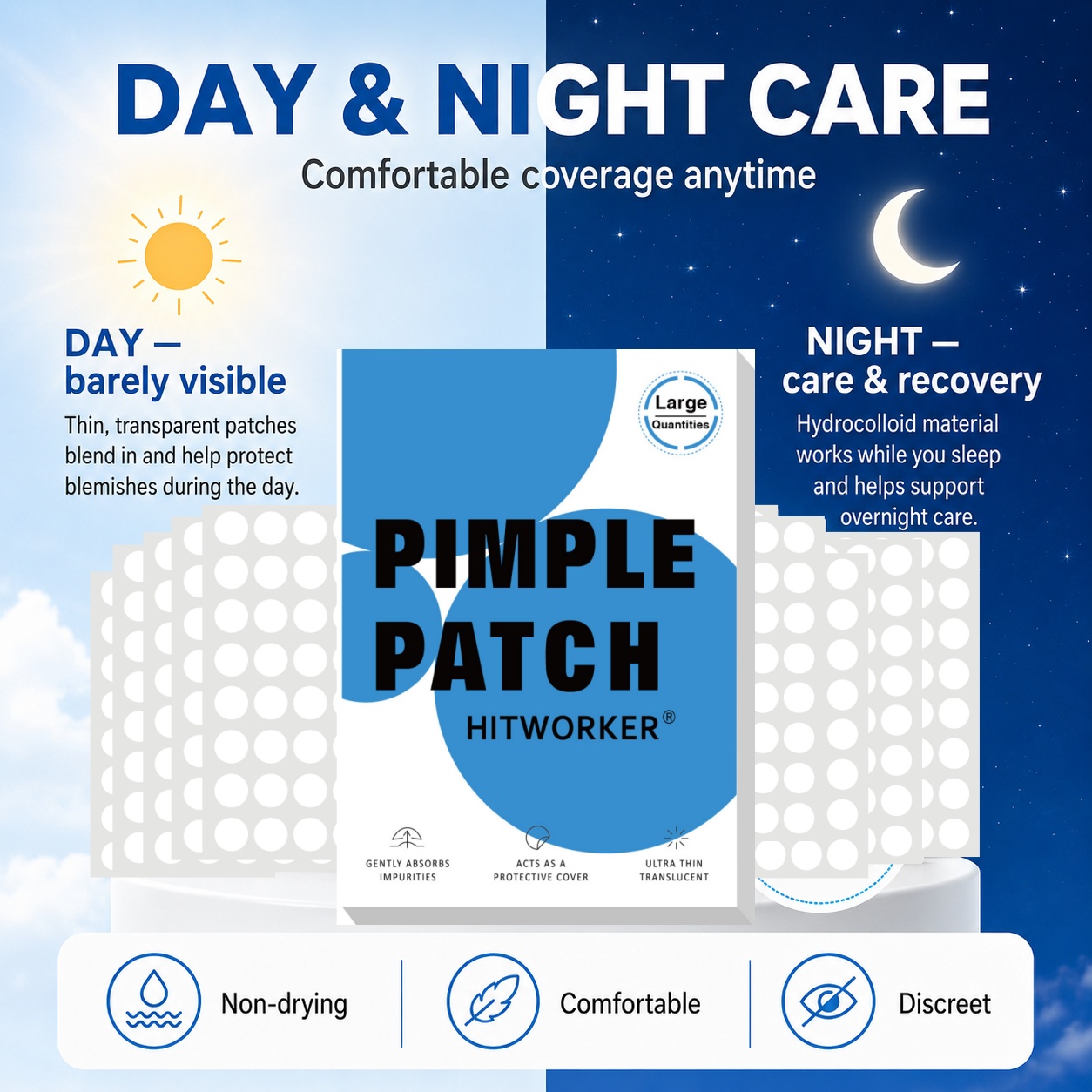 800Pcs Hydrocolloid Acne Pimpl - Face Oil 评论和价格