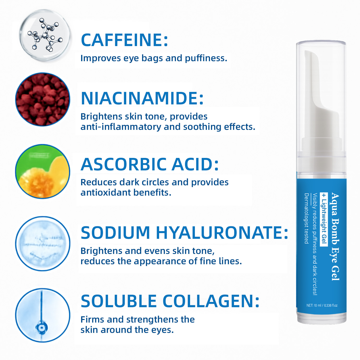 Aqua Cooling Eye Gel Caffeine  - Vitamin C Serum 评论和价格